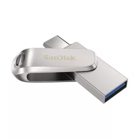   SanDisk Pendrive - 256GB Dual Drive Luxe (150MB/s, Type-C, USB 3.1 Gen 1, ezüst)