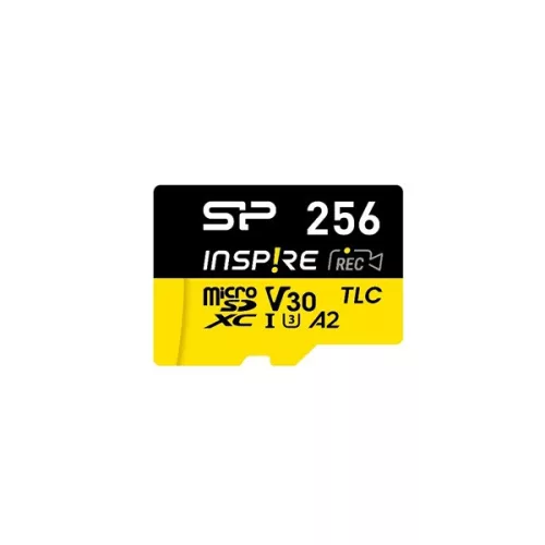 Silicon Power MicroSD kártya - 256GB microSDXC UHS-I U3, 3D TLC NAND (170/150 MB/s A2/V30) DDR200 transfer rate
