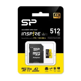   Silicon Power MicroSD kártya - 512GB microSDXC UHS-I U3, 3D TLC NAND (170/150 MB/s A2/V30) DDR200 transfer rate