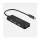 APPROX USB HUB - Type-C 4in1 HUB (3db USB2.0, 1db USB3.0) Fekete