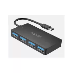 APPROX USB HUB - Type-C 4in1 HUB (4db USB3.0) Fekete