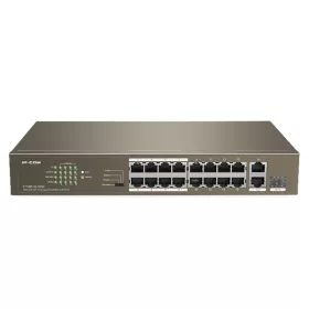   IP-COM Switch PoE - F1118P-16-150W (16x100Mbps + 2x1Gbps; 1x1Gbps SFP; 16 af/at PoE+ port; 130W)