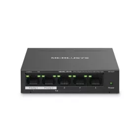   Mercusys Switch  PoE - MS105GP (5 port 1Gbps; 4 af/at PoE+ port; 65W; 250m; fém ház)