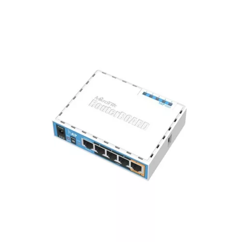 Mikrotik Router WiFi N - hAP / RB951UI-2ND (300Mbps@2,4GHz; 5port 1Gbps; USB; passzív PoE)