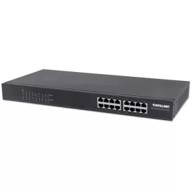   Manhattan Switch PoE - 16 port, 16db 1Gbps PoE+, rack, 802.3at/af, 220W
