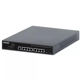   Manhattan Switch Menedzselhető PoE - 10 port, 8db 1Gbps PoE+ + 2db Uplink (2x90W, 6x30W) 242W, Layer 2+/Layer 3 Lite