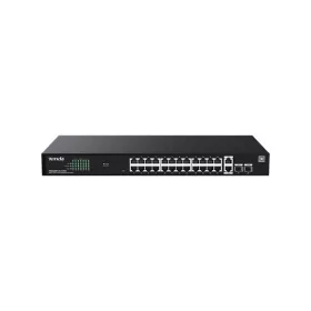   Tenda Switch Menedzselhető PoE - TEG2228P-24-410W (24x1Gbps + 2x1Gbps Uplink + 2xSFP;  24af/at PoE+ port; 410W; rack)
