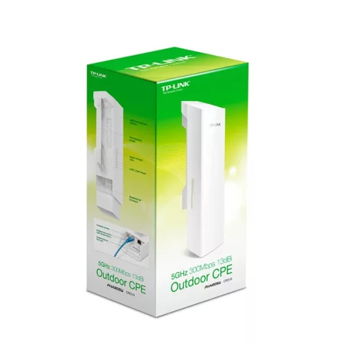 TP-Link Access Point WiFi N Kültéri - Pharos CPE510 (300Mbps, 5Ghz; 100Mbps, 24V PoE; irányíth. 13dBi ant; 5km)