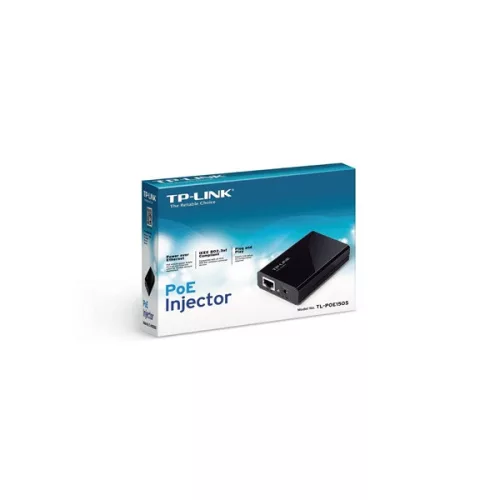 TP-Link PoE Injector adapter - TL-POE150S (15.4W, 48V bemenet; af PoE; 1000Mbps, Max 100m)