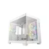DeepCool Számítógépház - CG330 3F WH (fehér, ablakos, 3x12cm A-RGB, BTF, mATX, 2xUSB3.0, 1xUSB2.0)