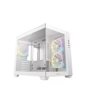   DeepCool Számítógépház - CG330 3F WH (fehér, ablakos, 3x12cm A-RGB, BTF, mATX, 2xUSB3.0, 1xUSB2.0)