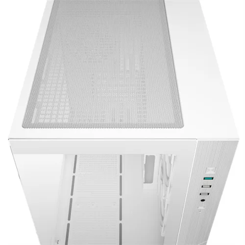 DeepCool Számítógépház - CG330 3F WH (fehér, ablakos, 3x12cm A-RGB, BTF, mATX, 2xUSB3.0, 1xUSB2.0)
