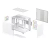 DeepCool Számítógépház - CG330 3F WH (fehér, ablakos, 3x12cm A-RGB, BTF, mATX, 2xUSB3.0, 1xUSB2.0)