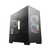 DeepCool Számítógépház - CG380 3F (fekete, ablakos, 3x12cm A-RGB, BTF, mATX, 2xUSB3.0, 1xUSB2.0)