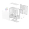 DeepCool Számítógépház - CG380 3F WH (fehér, ablakos, 3x12cm A-RGB, BTF, mATX, 2xUSB3.0, 1xUSB2.0)