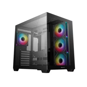   DeepCool Számítógépház - CG530 4F (fekete, ablakos, 4x12cm A-RGB, BTF, ATX, 2xUSB3.0, 1xUSB2.0)