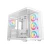DeepCool Számítógépház - CG530U 4F WH (fehér, ablakos, 4x12cm A-RGB, BTF, ATX, 2xUSB3.0, 1xUSB2.0)