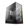 DeepCool Számítógépház - CG580 4F V2 (fekete, ablakos, 4x12cm A-RGB, BTF, ATX, 2xUSB3.0, 1xUSB2.0)