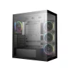 DeepCool Számítógépház - CG580 4F V2 (fekete, ablakos, 4x12cm A-RGB, BTF, ATX, 2xUSB3.0, 1xUSB2.0)
