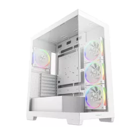   DeepCool Számítógépház - CG580 4F WH V2 (fehér, ablakos, 4x12cm A-RGB, BTF, ATX, 2xUSB3.0, 1xUSB2.0)