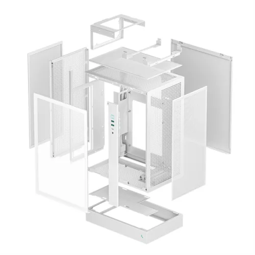 DeepCool Számítógépház - CH170 PLUS WH (Micro-ATX/Mini-ITX, 2xUSB3.0, Type-C, fehér)