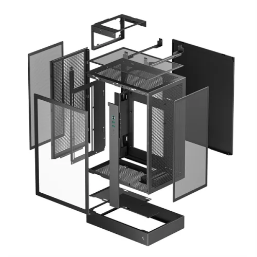 DeepCool Számítógépház - CH170 PLUS (Micro-ATX/Mini-ITX, 2xUSB3.0, Type-C, fekete)