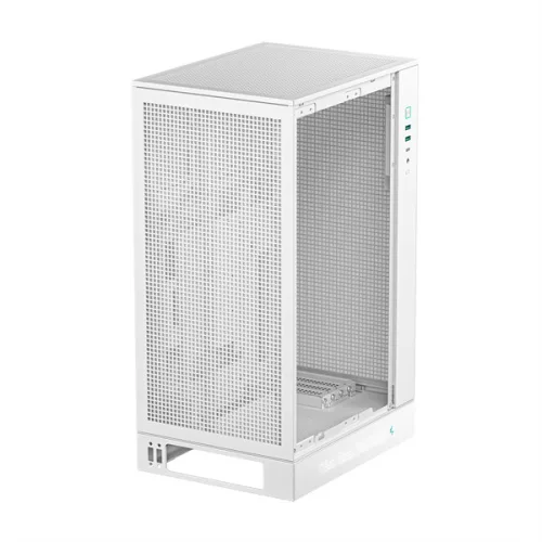 DeepCool Számítógépház - CH270 DIGITAL WH (fekete, Mini-ITX/Micro-ATX (BTF), 2xUSB3.0, Type-C, fehér)