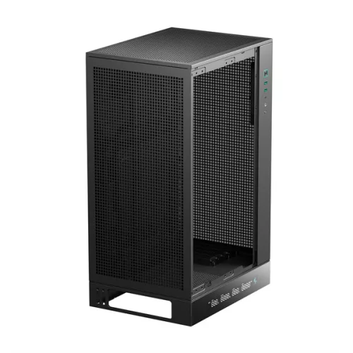 DeepCool Számítógépház - CH270 DIGITAL (fekete, Mini-ITX/Micro-ATX (BTF), 2xUSB3.0, Type-C, fekete)