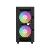 DeepCool Számítógépház - CH360 DIGITAL (fekete, 2x14cm +1x12 venti, Mini-ITX / Micro-ATX, 1xUSB3.0, A-RGB, fekete)