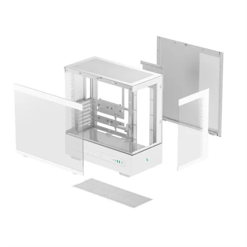 DeepCool Számítógépház - CH690 DIGITAL WH (fehér, ATX, 1xUSB-C, 2xUSB3.0)