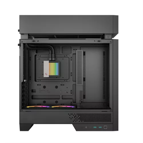 DeepCool Számítógépház - CL6600 (fekete, 1x360cm, 2x120mm A-RGB, ATX, 2xUSB3.0, 1xUSB-C)