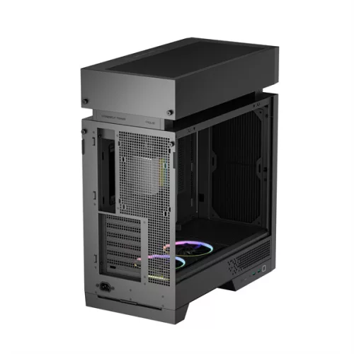 DeepCool Számítógépház - CL6600 (fekete, 1x360cm, 2x120mm A-RGB, ATX, 2xUSB3.0, 1xUSB-C)