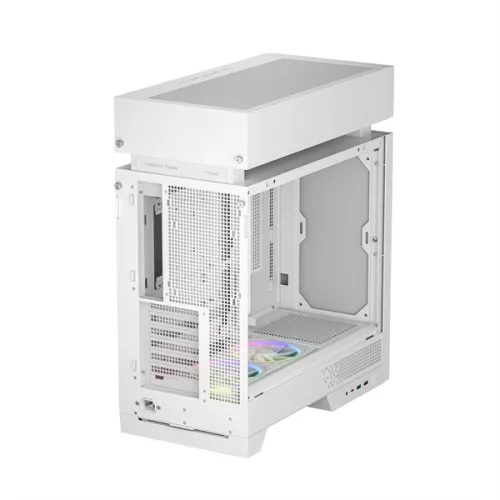 DeepCool Számítógépház - CL660 WH (fehér, 2x120mm A-RGB, ATX, 2xUSB3.0, 1xUSB-C)