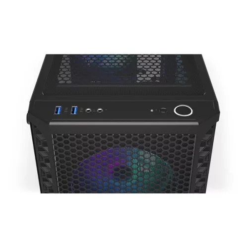 Endorfy Számítógépház - Signum 300 ARGB (ATX /micro ATX/ITX, 2xUSB3.0, 4x12cm LED ventilátor, ablakos, fekete)