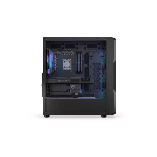 Endorfy Számítógépház - Regnum 400 ARGB (ATX /micro ATX/ITX, 2xUSB3.0, 4x12cm LED ventilátor, ablakos, fekete)