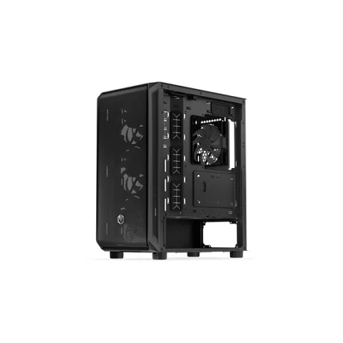 Endorfy Számítógépház - Arx 500 ARGB (ATX /micro ATX/ITX, 1xUSB-C, 2xUSB3.0, 4x14cm LED ventilátor, ablakos, fekete)