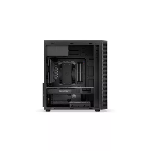 Endorfy Számítógépház - Armis 100 Solid (ATX /micro ATX/ITX, 2xUSB3.0, 1x12cm ventilátor, safeguard, fekete)