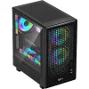 Formula Számítógépház - Air Mesh G2 Black (fekete, ablakos, 3x12cm venti, mATX, 2xUSB3.0)