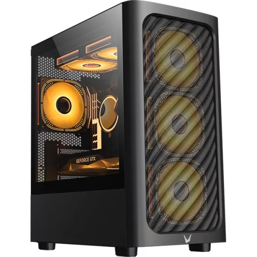 Formula Számítógépház - Air Mesh G3 Black (fekete, ablakos, 1x12cm venti, mATX, 1xUSB3.0, 2xUSB2.0)