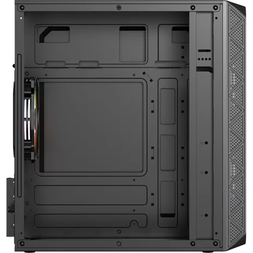 Formula Számítógépház - Air Mesh G4 Black (fekete, ablakos, 1x12cm venti, mATX, 1xUSB3.0, 1xUSB2.0)