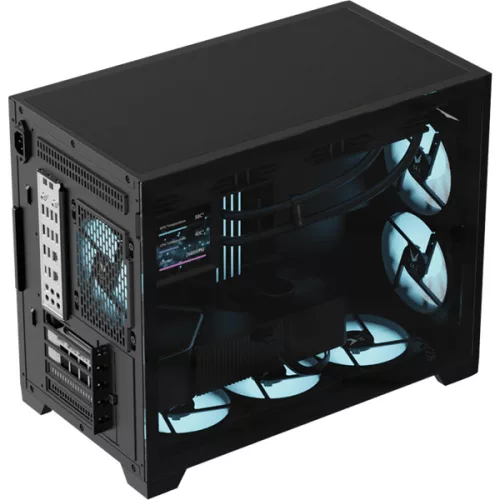 Formula Számítógépház - Air Mesh G6 Black (fekete, ablakos, mATX, 1xUSB3.0, 1xType-C)