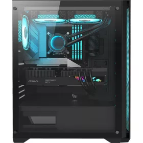   Formula Számítógépház - Air Power G5 Black (fekete, ablakos, 1x12cm venti, ATX, 1xUSB3.0, 1xType-C)