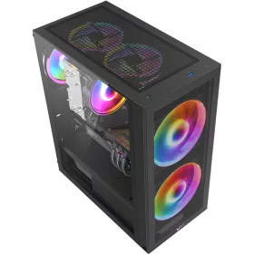   Formula Számítógépház - Air Power G5 Duo Black (fekete, ablakos, 2x16cm venti, ATX, 1xUSB3.0, 1xType-C)