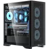 Formula Számítógépház - Air Power G5 EX Black (fekete, ablakos, 4x12cm venti, EATX, 2xUSB3.0, 1xType-C)