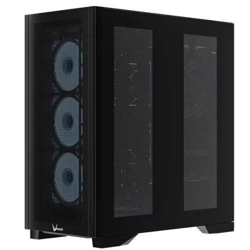 Formula Számítógépház - Air Power G5 EX Black (fekete, ablakos, 4x12cm venti, EATX, 2xUSB3.0, 1xType-C)