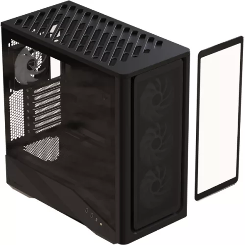 Formula Számítógépház - Air Power G9 Duo PA Black (fekete, ablakos, 4x12cm venti, EATX, 2xUSB3.0, 1xType-C)