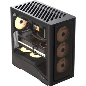   Formula Számítógépház - Air Power G9 Duo SA Black (fekete, ablakos, 4x12cm venti, EATX, 2xUSB3.0, 1xType-C)