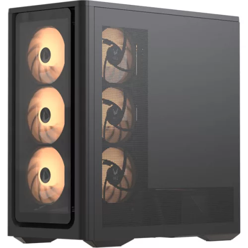 Formula Számítógépház - Air Power G9 Duo SA Black (fekete, ablakos, 4x12cm venti, EATX, 2xUSB3.0, 1xType-C)