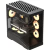 Formula Számítógépház - Crystal U9 PA Black (fekete, ablakos, 4x12cm venti, EATX, 2xUSB3.0, 1xType-C)