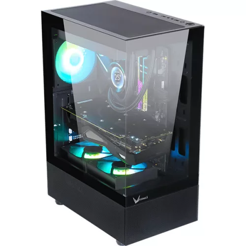 Formula Számítógépház - Crystal Z1 Black (fekete, ablakos, ATX, 1xUSB3.0, 1xUSB2.0, 1xType-C)